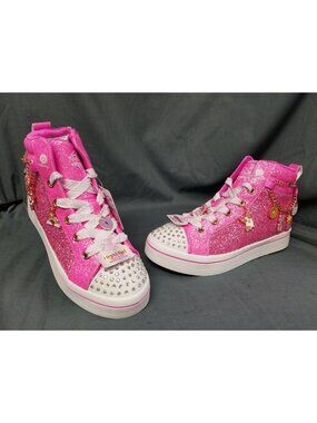 Twinkle Toes Spark Light-Ups Girls Pink Black Size 1.5 New No Box !!